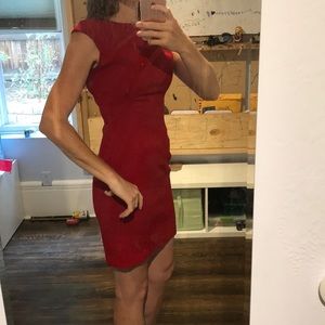 Limited red sheath dress